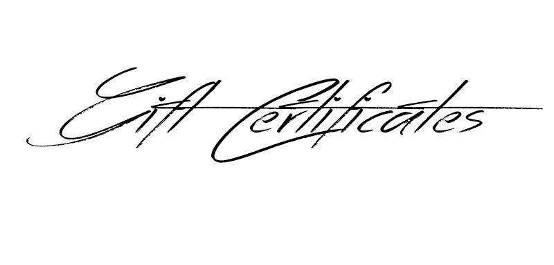 Gift Certificates