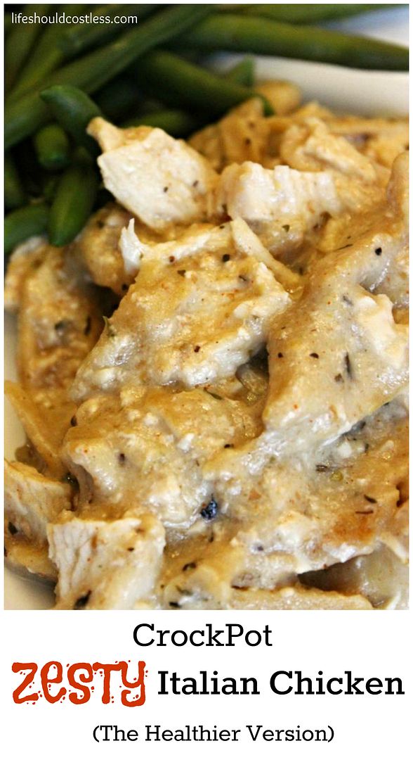CrockPot Zesty Italian Chicken, The Healthier Version LIFE SHOULD COST LESS