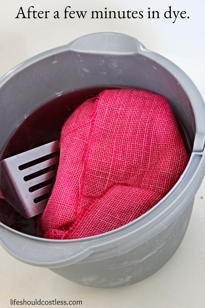 How To Dye Burlap Any Color LIFE SHOULD COST LESS