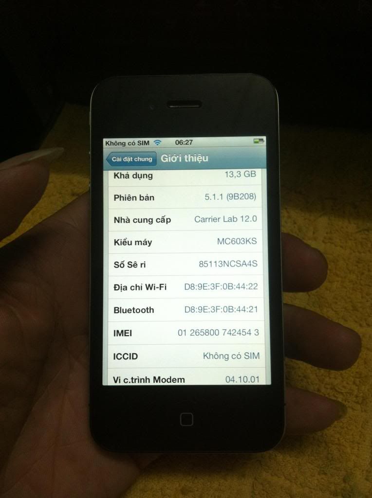 1 căp ip4 lock BB 4.10 ghép sim OK,FW 5.1.1(có shsh)...trắng lock ATT.đen lock KS - 6