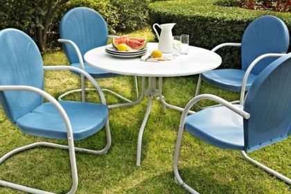 Griffith Metal 5 Piece Outdoor Dining Set Chair Finish