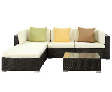 Outdoor Furniture, Wicker Sofa Sets, Wicker Outdoor Furniture, LexMod Innovate Outdoor Wicker Rattan Patio Sectional Sofa Set