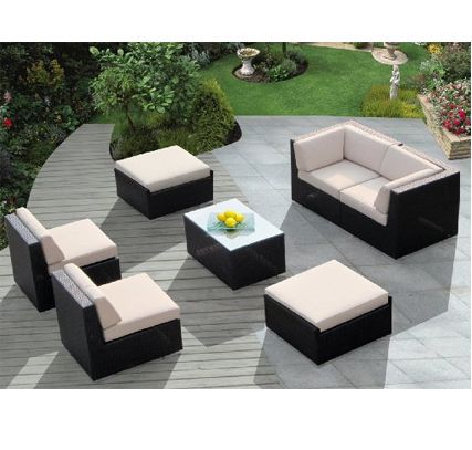 Outdoor Furniture, Wicker Couch Set,  Ohana Collection Outdoor Patio Wicker Furniture 7 Piece All Weather Gorgeous Couch Set