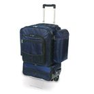 Picnic Time Excursion Deluxe Cooler on Wheels with Picnic Service for 4, Navy, Wicker Patio Ice Chest Coolers, Wicker Coolers, Wicker Ice Chest Coolers, Outdoor Furniture, Outdoor Patio Furniture, Outdoor Patio Accessories, Outdoor Wicker Furniture