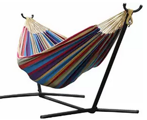 Vivere Double Hammock with Steel Stand, Double Hammock, Hammock, Outdoor Furniture, Outdoor Living, Patio Furniture, Vivere Double Hammocks,