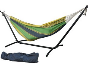  Prime Garden 9 FT. Double Hammock with Space Saving Steel Hammock Stand, Prime Garden Hammocks, Outdoor Furnioture Zone, Outdoor furniture, Patio Furniture,