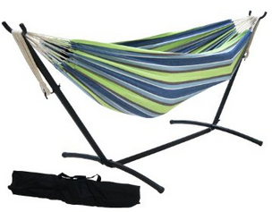 Prime Garden 9 FT. Double Hammock with Space Saving Steel Hammock Stand, Prime Garden Hammocks, Outdoor Furnioture Zone, Outdoor furniture, Patio Furniture,