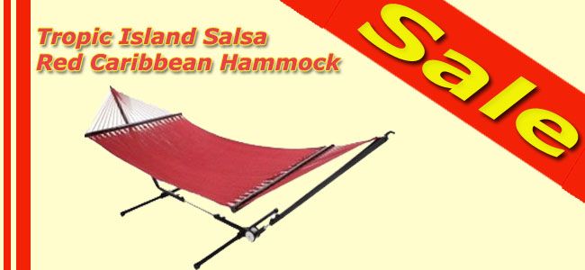 Hammocks, Rope Hammocks, Salsa Red Caribbean Hammock, Swing Garden Hammocks, Tropic Island Hammocks, Tropic Island Salsa Red Caribbean Hammock, 