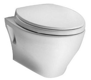TOTO CT418F-01 Aquia Wall-Hung Dual-Flush Toilet Bowl, Cotton White