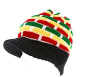  Buy Rasta Knit Beanie Visor Hat Jeep Acrylic Skull Cap Stripe Jamaica Reggae at Amazon