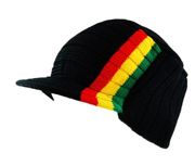  Buy Rasta Visor Beanie Skull Cap Stripe Jamaica Reggae  at Amazon